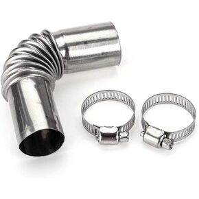 Silver Stainless Steel 24mm Air Diesel Parking Heater Exhaust Pipe Tube Elbow Connector for Webasto Eberspacher Diesel Boat Heater 13cm Exhaust Pipes and Tips Exhaust & Emissions