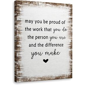 WODMIS Inspirational Painting, Wrapped Canvas Wall Art for Office Decor, Employee Appreciation Gift, 11x14 inches