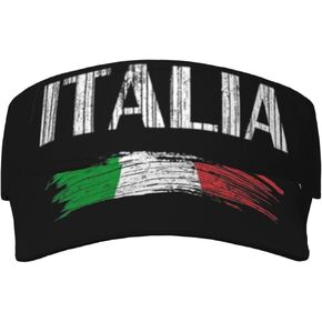 Italy Flag Sun Visors for Women Men Unisex Italian Tennis Golf Visor Hat Adjustable Summer Sport Visor Hat