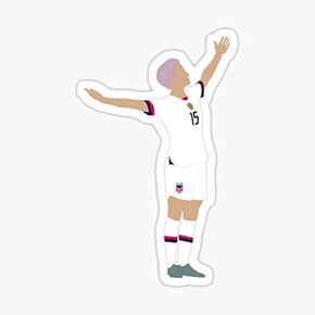 Megan Rapinoe USA Soccer Sticker - Sticker Graphic - Auto, Wall, Laptop, Cell, Truck Sticker for Windows, Cars, Trucks