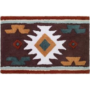 Avanti Linens - Bath Mat, Cotton Bath Rug, Aztec Inspried Bathroom Decor (Navajo Dance Collection, 20" x 30")