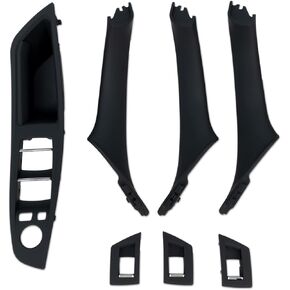 Inner Door Pull Handles Kit 7PCS fit for 2010-2016 BMW 5 Series 520 523 525 528 530 535 F10/F11 Driver Side Window Switch Armrest + Passenger Door Pull Handle + Window Switch Covers (Carbon Fiber)
