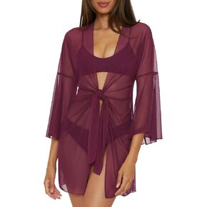 BECCA womens Muse Mesh Tunic, Casual, Sheer, Beach Cover Ups for Women