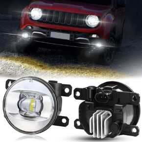 LED Lens Fog Light Replacement for Subaru 10-12 Outback, 15-17 WRX, 14-18 Forester, 10-14 Legacy, 13-16 BRZ, Mitsubishi 11-19 Outlander Sport, 06-14 Pajero IV, 13-19 Mirage G4, 06-11 Endeavor