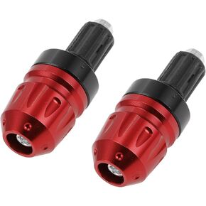 2pcs Motorcycle Bar Ends Plug Universal Handlebar Bar End Caps Aluminum Alloy for 7/8" 22mm Handlebar Red