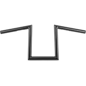 MoKitDora 8" Rise Chizeled Handlebar 1" Fat 1" Clamp Z Bars Compatible with Harley 2007-UP Sportster & 2006-2017 Street Bob FXDB & 1996-2007 Wide Glide FXDWG, Black