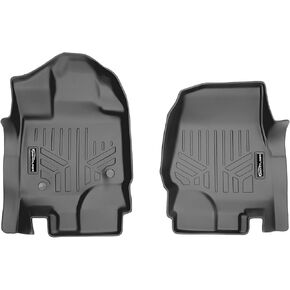 SMARTLINER Custom Fit Floor Mats 1st Row Liner Set Grey for 2015-2022 Ford F-150 SuperCab or SuperCrew Cab
