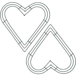 Alipis Heart Wire Wreath Frame Metal Flower Wreath DIY Hoops, Garland Making Rings for Wedding Valentines Party Decoration 14 Inch