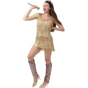 Womens Sleeveless Tassel Fringe Dress Country Concert Outfits Glitter Sequin Dress Nightclub Party Dress for Women
