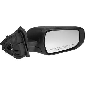 X AUTOHAUX Door Mirror Assembly Right Passenger Side for Chevrolet Malibu 2016-2022 Power Glass Non-Heated Manual Folding 3 Pins Black Paint to Match Replace No.84288097
