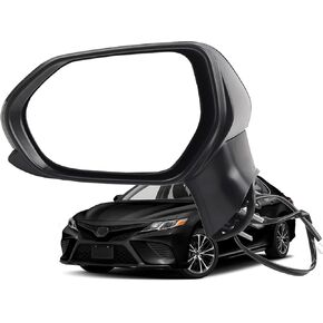 Driver side Mirror Replacement for Toyota Camry (2018 2019 2020 2021 2022) - Non-Heated Manual Folding without turn signals without Blind Black Outside Rear View Mirror Replacement - 8794006800(3Pins)