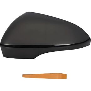 Right Passenger Side Mirror Cover Cap Compatible with Ford Fusion 2013-2020 Glossy Black Not For SE Model