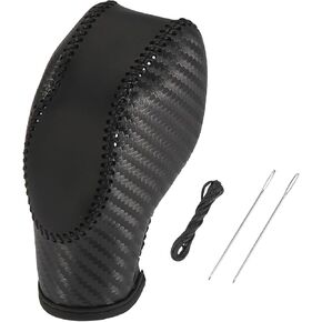 Unifizz Car Faux Leather Gear Shift Knob Cover Black for Ford Focus Escape Fusion Fiesta Transit Van Carbon Fiber Pattern