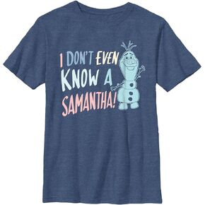 Disney boys Frozen 2 Olaf Never Sleeps Boy's Heather Crew Tee