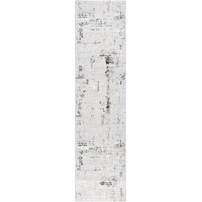 SAFAVIEH Parker Collection Runner Rug - 2' x 8', Light Grey & Black, Modern Design, Non-Shedding & Easy Care, Ideal for High Traffic Areas in Living Room, Bedroom (PRK100G)