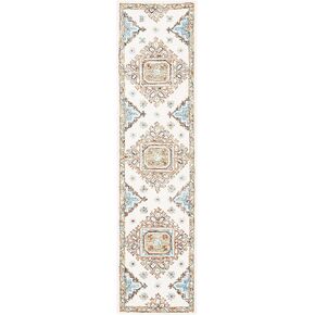 SAFAVIEH Capri Collection Runner Rug - 2'3" x 9', Ivory & Rust, Handmade Wool, Ideal for High Traffic Areas in Living Room, Bedroom (CPR209A)