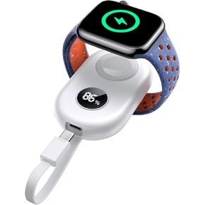 JOYROOM Portable Charger for Apple Watch 10, Magnetic Wireless iWatch Charger w/Keychain USB C Charging Cable, 2500mAh Battery Power Bank for Apple Watch Series 9/8/7/6/SE/5/4/3/2/Nike/Ultra/Ultra 2