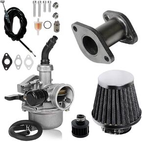 Stage 2 Performance Mainfold Kit for Predator 79cc 3HP Engine, Coleman CK100 CK100-S SK100 GK100 for Realtree RTK100 Go kart Slide Carb Adapter 154F 3.0hp Engine Parts