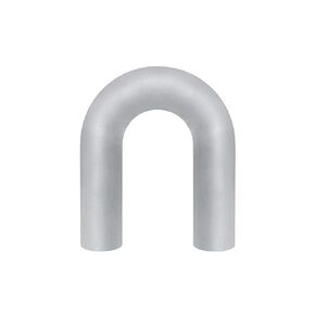 HPS AT180-300-CLR-4 6061 T6 Aluminum Elbow Pipe Tubing, 16 Gauge, 180 Degree U Bend, 3" OD, 0.065" Wall Thickness, 4" Center Line Radius