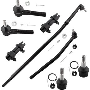 BOXI (Set of 8) Front Inner Center Link Outer Tie Rods Adjusting Sleeves Lower Ball Joints Fit for Ford E-150 2003 2004 / E-150 Econoline 1992-2002 | Replace K8611 DS1288 DS1286 ES3203 ES3342 ES2079S