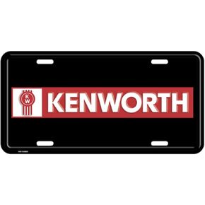 BDA Kenworth Trucks Black & Red Novelty Aluminum License Plate