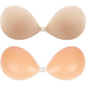 MITALOO Adhesive Bra Invisible Sticky Strapless Push up Backless Reusable Silicone Covering Nipple Bras