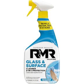 RMR - 2-in-1 Glass and Surface Cleaner Plus Repellent, Streak-Free Multi-Surface Treatment, Cleans & Repels Water Spots, Soil, & Stains, 30-Fluid Ounce Spray Bottle