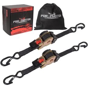 4 Pack Retractable Ratchet Straps (1" × 10'), 1500LBS Break Strength Ratchet Tie Down Straps Heavy Duty Auto Retracting Ratchet Straps for Motorcycle, Trailers, Boats, ATVs, UTVs