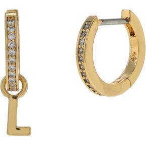 Kate Spade New York Tiny Twinkles L Huggies Earrings Clear/Gold One Size