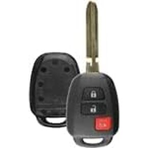 KeylessOption Just the Case Keyless Entry Remote Uncut Car Key Fob Shell Replacement for HYQ12BDM