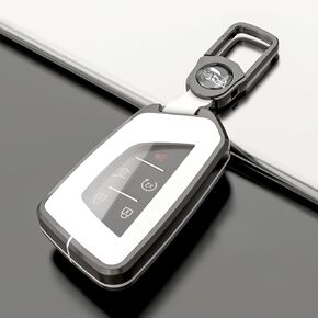 RYE for Cadillac Key Fob Cover, Cadillac Accessories Durable TPU+Zinc Alloy Key Fob Case