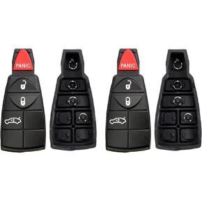 Lot of 2X New Replacement Key Fob Fobik Rubber Button Compatible with & Fit for Chrysler Dodge