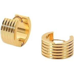 18K Gold Plated Hoop Earrings for Women Huggie Hoop Earrings Trendy Earrings