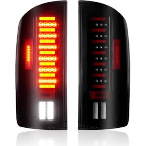 LED Tail Lights Fit for Dodge Ram 1500 2002-2006,Fit for Dodge Ram 2500 3500 2003-2006,Black Housing Smoke Lens