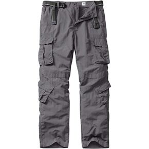 linlon Men's Outdoor Casual Quick Drying Lightweight Hiking Cargo Pants with 8 Pockets