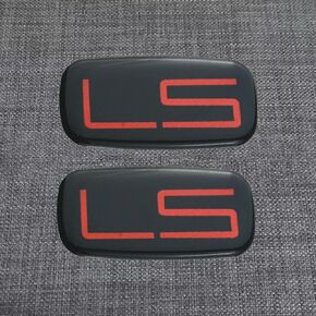 2Pcs Epoxy Resin LS Emblems Badge Sticker Decal Replacement for Silverado Tahoe Suburban 15036135 (Gold)