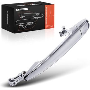 A-Premium Rear Driver or Passenger Side Exterior Door Handle Compatible with Toyota Camry 2007-2011, Tacoma 2005-2015, Highlander 2008-2013, 4Runner, Avalon & Lexus RX400h, RX350, RX330, GX470, Chrome