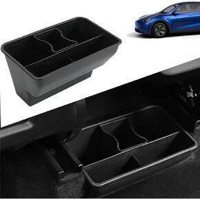 Rear Center Console Storage Box ABS Compatible with Tesla Model Y Accessories 2020-2023 Underseat Storage Box