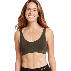 Boody Women's Padded Shaper Bra - Womens Seamless Pullover Padded Bralette with Support and Removable Padding for Women, 80% Viscose Made from Bamboo for All-Day Comfort - Dark Olive, X-Small