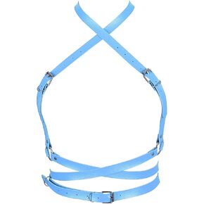 Punk Leather Harness Breast Belts Cross Tops Womens Lingerie Body Fashion Waist Accessories Clothing