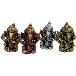 Satre Online And Marketing Lord Ganesha Statue Set of 4, Figurines of Ganesh Vinayak Idol Decorative Showpiece Home & Temple Decor House Warming Gift Decorative Showpiece
