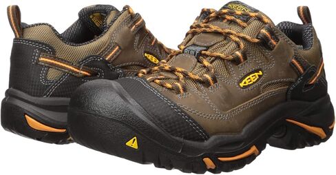 حذاء عمل رجالي من KEEN Utility ذو ارتفاع منخفض من Braddock وناعم عند الأصابع in Kuwait