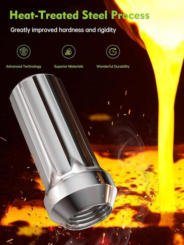 M14x1.5 Spline Lug Nuts - Replacement for 1999-2022 Chevy Silverado 1500, 2012-2022 Suburban, 1999-2020 GMC Sierra 1500 Aftermarket Wheels 24PCS Black Acorn Seat Lug Nuts with 1 Socket Key in Kuwait