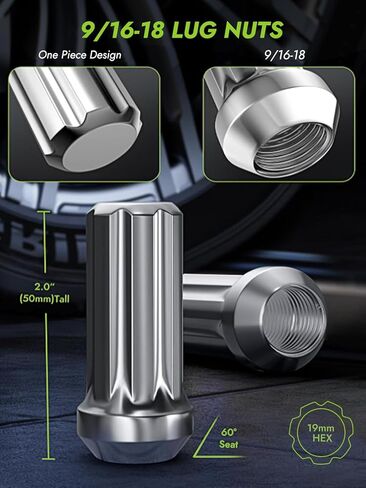 M14x1.5 Spline Lug Nuts - Replacement for 1999-2022 Chevy Silverado 1500, 2012-2022 Suburban, 1999-2020 GMC Sierra 1500 Aftermarket Wheels 24PCS Black Acorn Seat Lug Nuts with 1 Socket Key in Kuwait