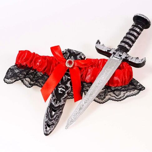 5 PCS Womens Pirate Costume Pirate Gun Pirate Sword with Lace Bow Pirate Hat Pirate Necklace Pirate Earrings Pirate Costume Women Pirate Accessories Women Pirate Costume Accessories (GREY) in Saudi Arabia