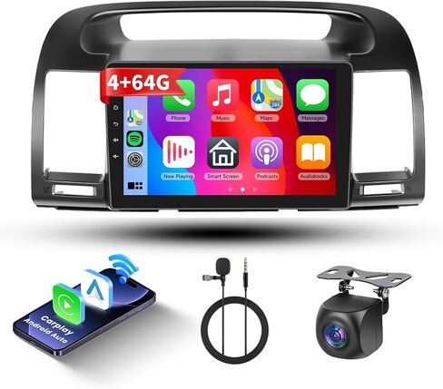 2GB+32GB Android Car Stereo for Toyota Camry 2000-2003 9 Inch Touchscreen Car Radio with Apple Carplay Android Auto Bluetooth WiFi GPS Radio Receiver Suppport Rear Camera 2 Din for Toyota Camry in Saudi Arabia