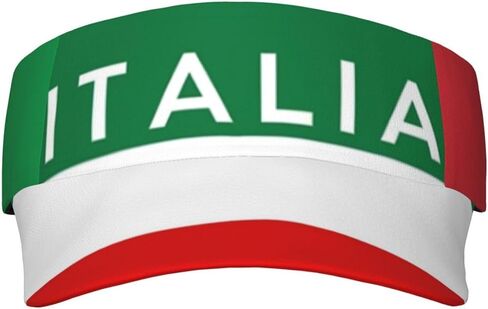 Italy Flag Sun Visors for Women Men Unisex Italian Tennis Golf Visor Hat Adjustable Summer Sport Visor Hat in Kuwait