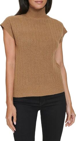 Calvin Klein Women's Mock Neck Short Sleeve Sweater in Saudi Arabia
