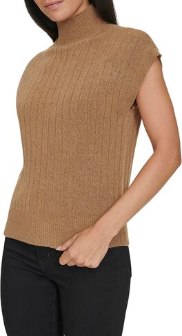 Calvin Klein Women's Mock Neck Short Sleeve Sweater in Saudi Arabia