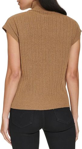 Calvin Klein Women's Mock Neck Short Sleeve Sweater in Saudi Arabia
